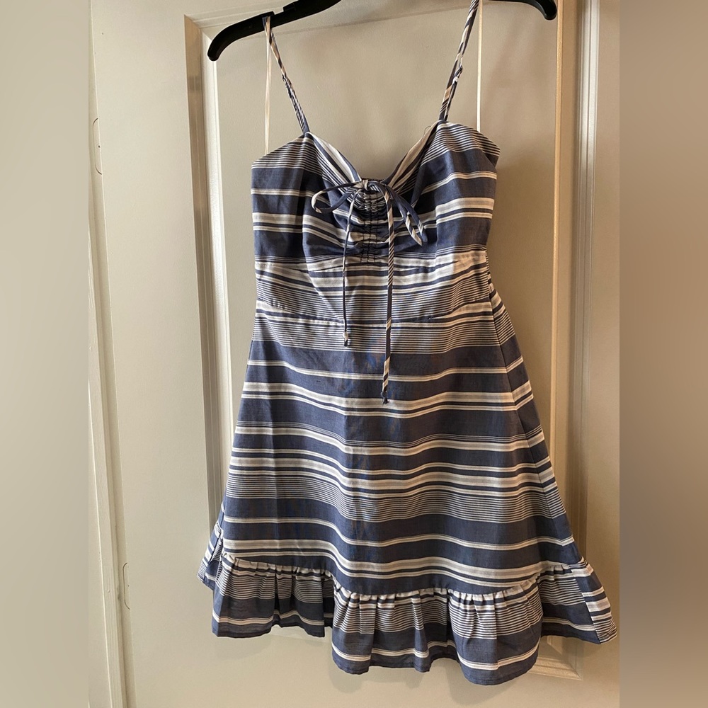 Blue & White striped Sundress